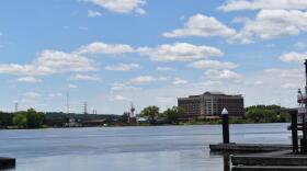 East Peoria seen from the Peoria shoreline. 