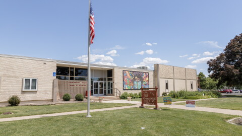 Exterior of the Peoria Public School's administrative building. 