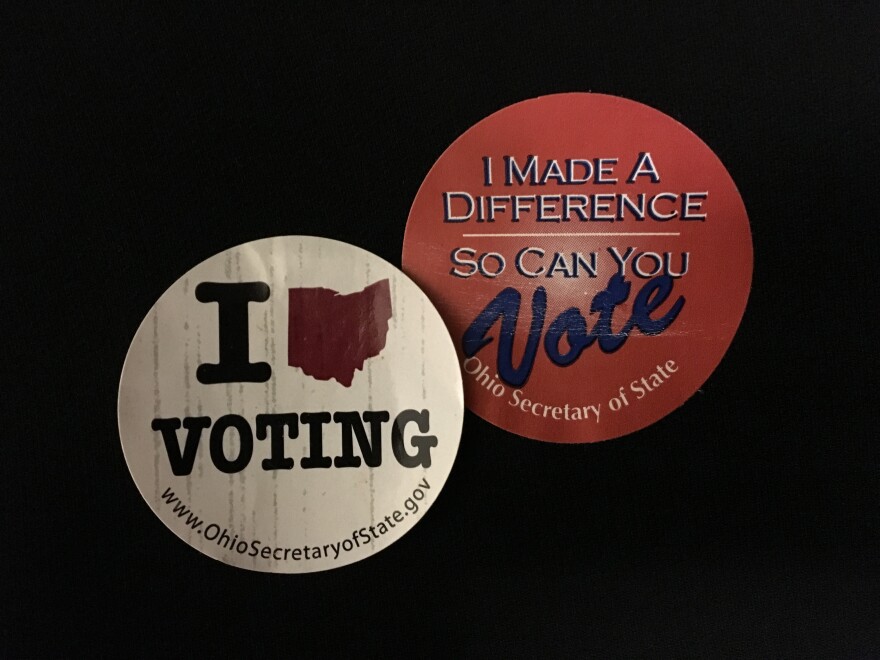 Photo of voting stickers