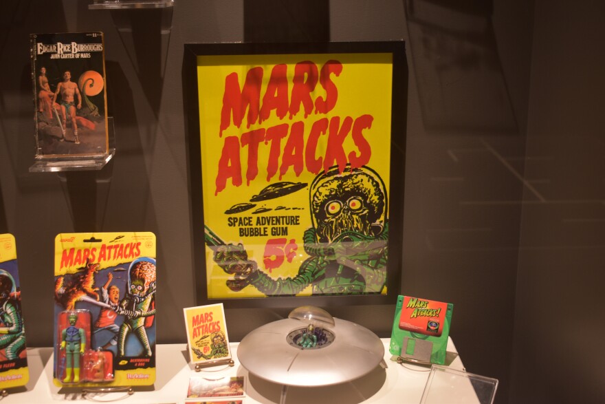 Items from "Mars Attacks" are among the pop culture items on display at the Peoria Riverfront Museum's new Mars exhibit.