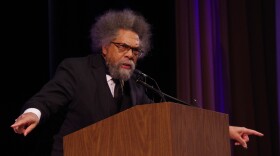 Public intellectual and 2024 presidential candidate Cornel West addresses at Western Michigan University's Martin Luther King Jr. Day celebration on January 19, 2026.