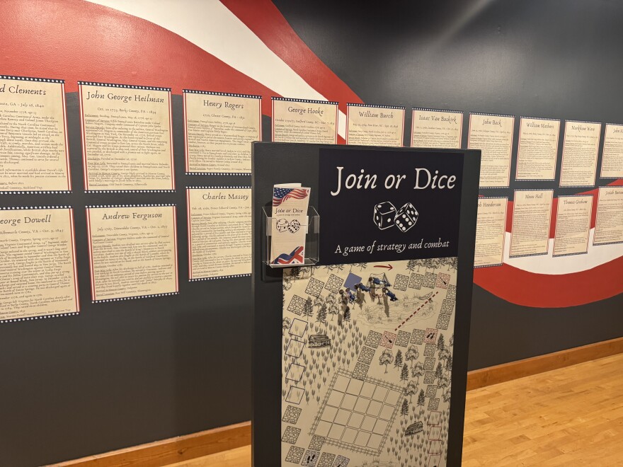 A board game featured as part of the newest Revolutionary War exhibit at the Monroe County History Center