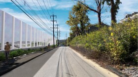 A rendering of the coming noise barrier along Crescent Ave. between 5th and 9th Streets in Covington