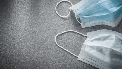 A photo of disposable face masks.