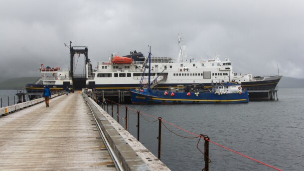 MV Tustumena in False Pass, August 2025.