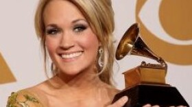 Carrie Underwood and her Grammy Award