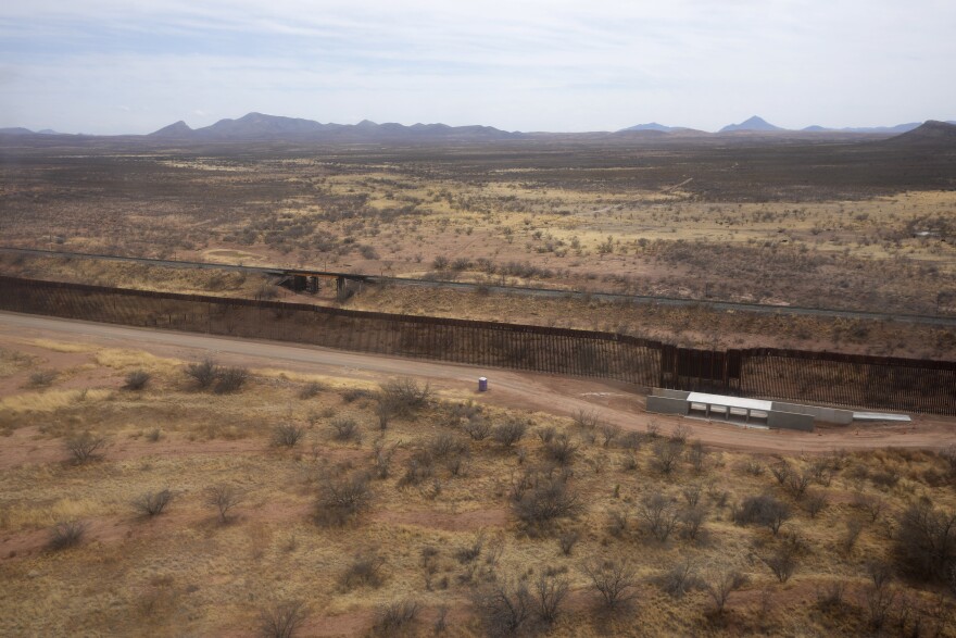 A view along the border Thursday, April 3, 2025, in Douglas, Ariz.