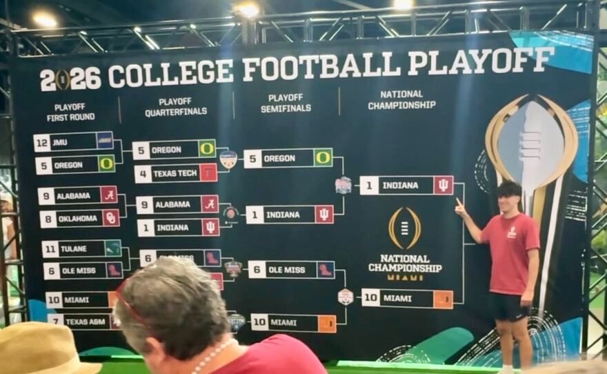 Hoosiers turned out Sunday at Playoff Fan Central in Miami Beach.