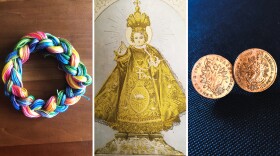 Embroidery thread, a picture of the baby Jesus and gold coins are some of the objects people took with them as they fled their homes.