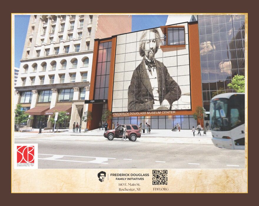 Rendering of the planned Frederick Douglass Museum Center on E. Main Street in Rochester.