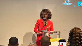 Former White House Press Secretary Karine Jean-Pierre accepts the NAACP Trailblazer Award at the Harvey B. Gantt Center on Mon., July 14, 2025.