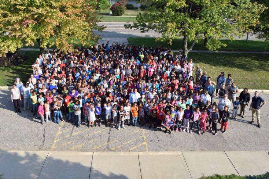Students of Estabrook Elementary School in Ypsilanti