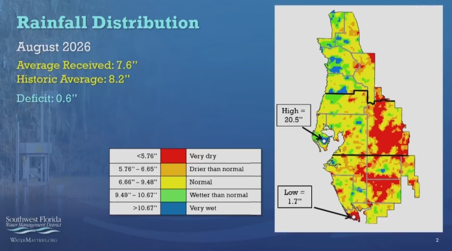 map of rainfall distribution