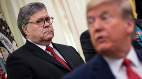 U.S. Attorney General William Barr and President Trump. (Drew Angerer/Getty Images)