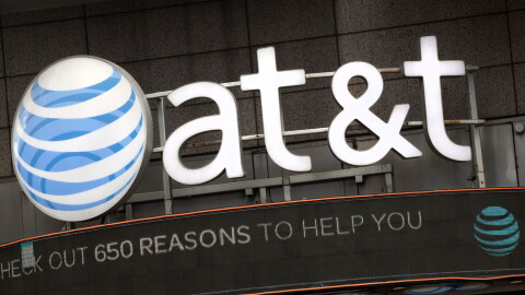 The AT&T logo is positioned above one of its retail stores in New York, Oct. 24, 2016. A security breach in 2022 compromised the data of nearly all of AT&T’s cellular customers, customers of mobile virtual network operators using AT&T’s wireless network, as well landline customers who interacted with those cellular numbers. The company said Friday, July 23, 2024, that it has launched an investigation and engaged cybersecurity experts to understand the nature and scope of the criminal activity.