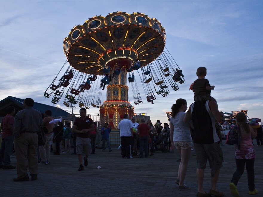 Amusement park rides like this one, on New Jersey's Point Pleasant Beach, inspired Grabenstein's book titles.