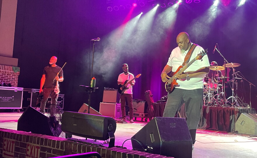 Rodney Edge takes center stage during Ken Ford's set at The Ville.