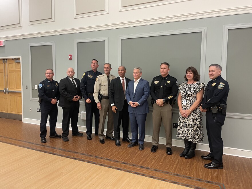 North Carolina Governor Josh Stein, along with the Secretary of the Deparment of Public Safety, Eddie Buffaloe, held a roundtable which consisted of leaders from law enforcement agencies across the Cape Fear region, including: New Hanover County Sheriff Ed McMahon, Wilmington Police Chief Ryan Zuidema, Brunswick County Sheriff Brian Chism, UNC-Wilmington Police Chief Frank Brinkley, Southport Police Chief Todd Coring, Oak Island Police Chief Charles Morris, and Wilmington Social Worker Melissa Moore.
