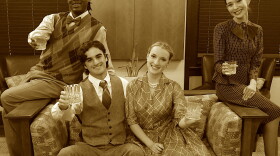 The cast of "Perfect Arrangement": (l-r) Richard Bates, Liam Day, Kate Conrad, and Mariah Romero.
