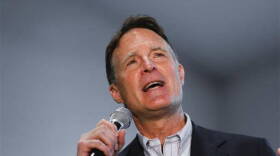 In this photo taken May 1, 2016, former Indiana Sen. Evan Bayh speaks in Indianapolis.