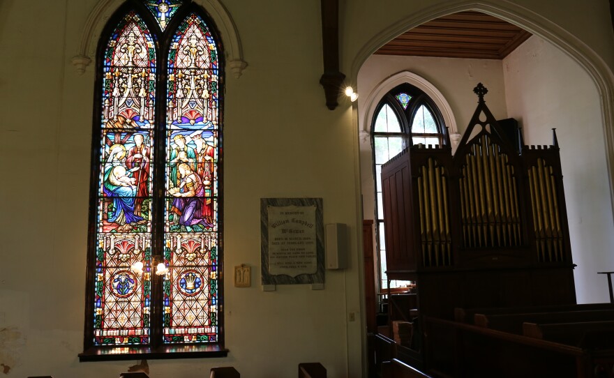 Rare Gibson stained glass windows and Baker tracker organ