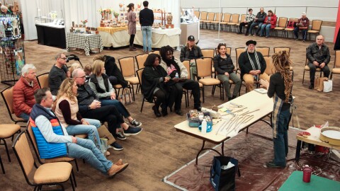 An art demonstration