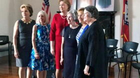 First Ladies (left to right) Susan Hutchinson, Ginger Beebe, Janet Huckabee, Betty Tucker, Gay White, and Barbara Pryor.