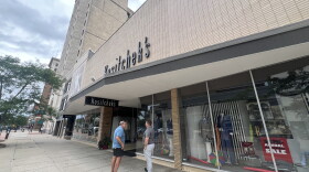 Front of Kositcheks' Menswear in downtown Lansing.