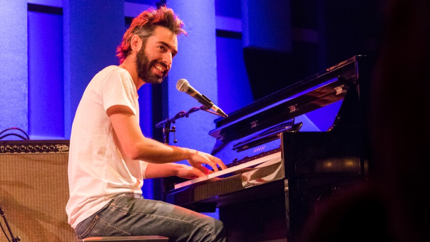 Leif Vollebekk performing live for World Cafe