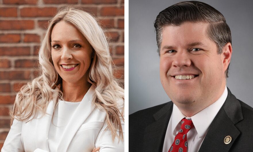 Lori Rook, left, is challenging state Sen. Curtis Trent in the GOP primary in Missouri Senate District 20 in southwest Missouri (photos submitted).