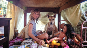 Film still of child actress Lexi Venter as Alexandra "Bobo" Fuller in the 2024 film Don't Let's Go to the Dogs Tonight.
