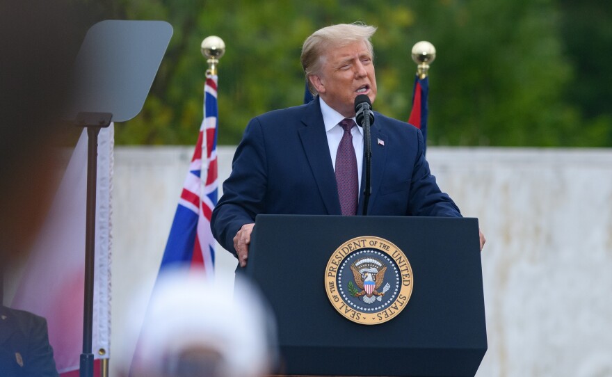 President Trump delivers remarks on Sept. 11 in Shanksville, Pa.
