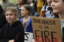 Swedish climate activist Greta Thunberg (center) marches with other young climate activists last week outside the White House in Washington, D.C.