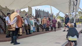 The entire cast of "Henry IV - Part 1" gets some pre-dress rehearsal direction.