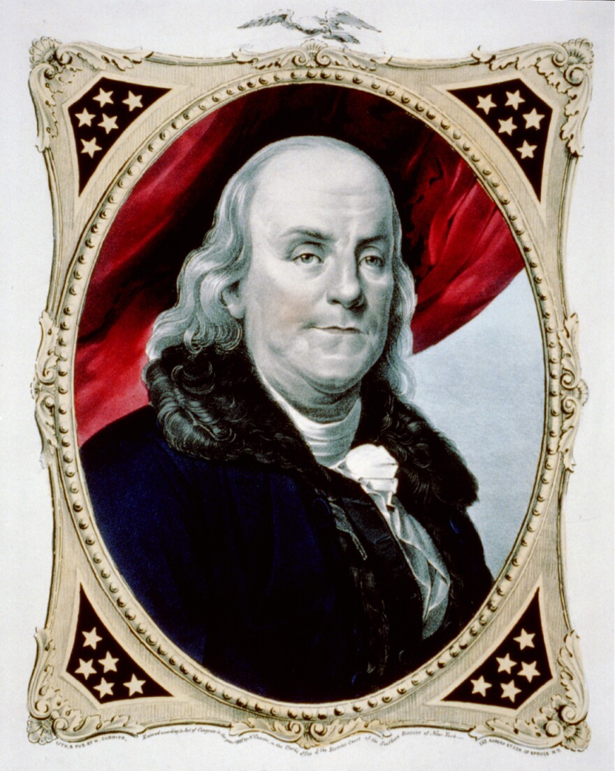 Benjamin Franklin, circa 1847.