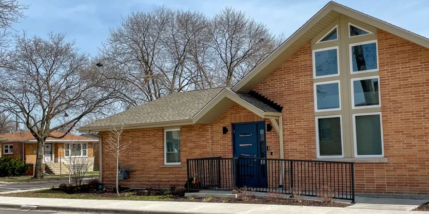 Clear skies above an Envision Unlimited community integrated living arrangement, a group home for adults with disabilities, in the Chicago area.