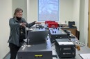 Sanela Lampa-Pastirk, associate professor and co-director of Nazareth's biomedical science program,works on a system of advanced lasers that use light to study extremely fast processes.: