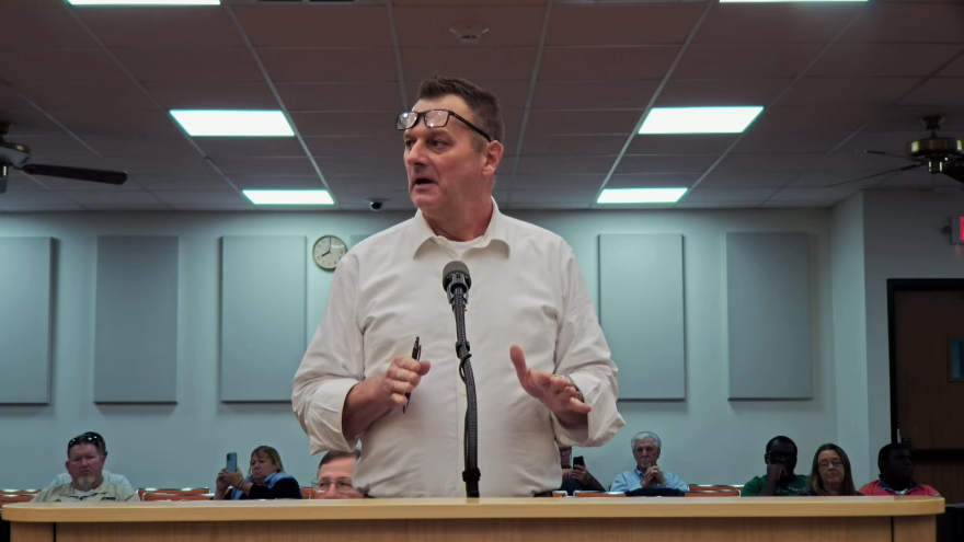 Greg Gimbert has been pushing for local bans on direct potable reuse. At Wednesday’s meeting in Daytona Beach, he thanked commissioners, telling them: “You’re firing the first meaningful shot back. … You’re making it known that there is a line in the sand that we will not cross.”