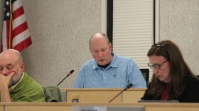 Kenai Peninsula Borough Assembly President Ryan Tunseth presides over a meeting on Tuesday, May 5, 2026 in Soldotna, Alaska.