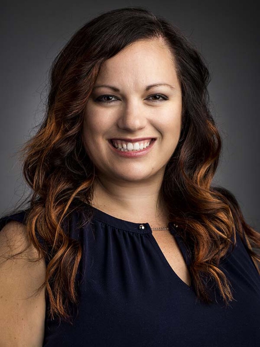 Jessica Ballard, Organizational Leadership - Utah Valley University Woodbury School of Business staff and faculty pose for portraits in the Photo Studio on the UVU Campus in Orem, Utah on Monday September 10, 2018. (Jay Drowns / UVU Marketing)