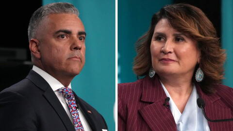 Candidates for Arizona's Congressional District 6 Juan Ciscomani (R)(left) and JoAnna Mendoza (D)(right) debated live on September 10, 2026.