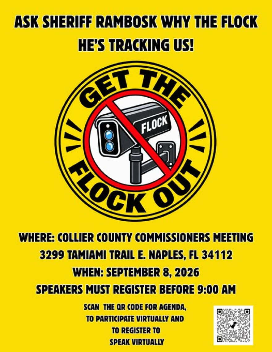 Flyer posted on social media highlighting Tuesday's Collier Count5y Board of Commissioners meeting.