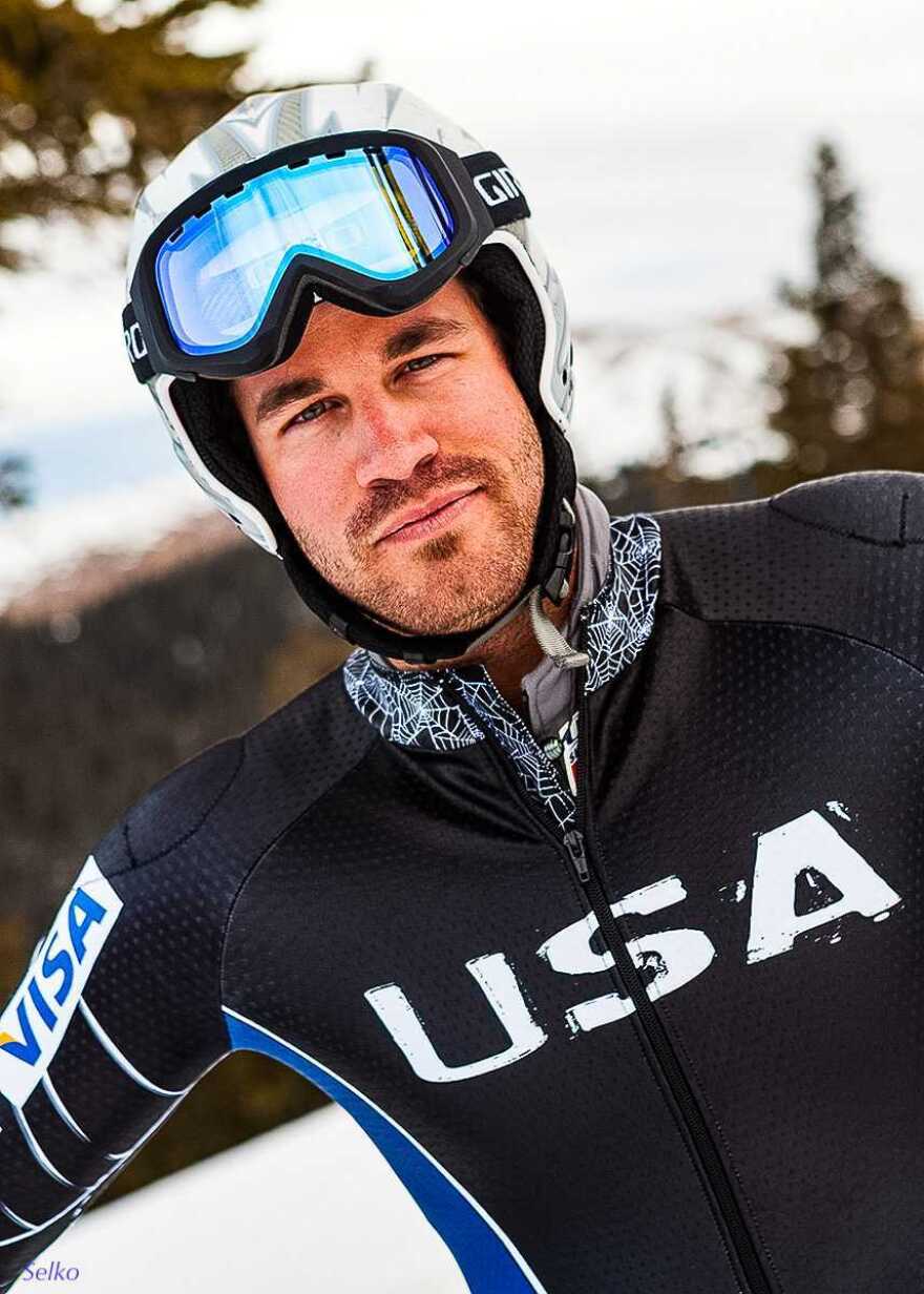 FILE: An image of TJ Lanning skiing.
