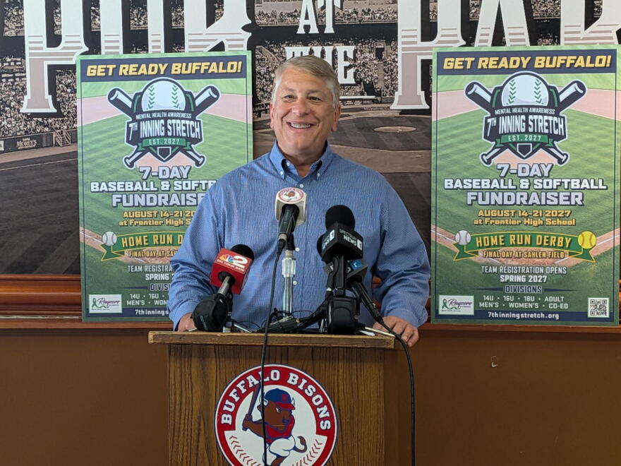 Mike Buczkowski is president of the Buffalo Bisons. The team will host part of the 7th Inning Stretch at Sah Field, including a homerun derby in August 2027.