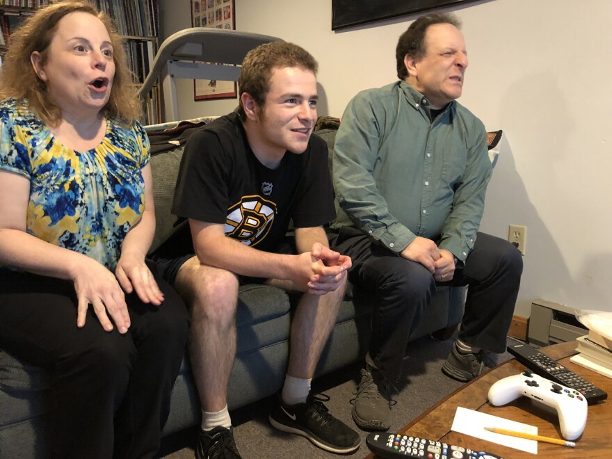 While his parents, new to Boston's success streak, watched the Bruins play with bated breath, Mark remained confident.