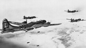 American B-29 Superfortresses on a bombing mission in Korea during the Korean War. (AP)
