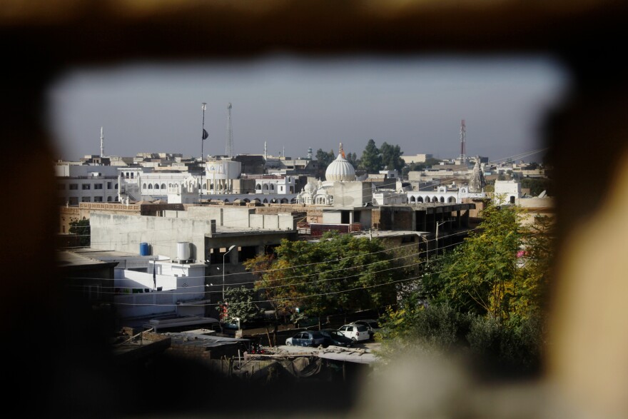 A view of the Sikh holy site, the Gurdwara Panja Sahib in the town of Hasan Abdal in Pakistan. It is one of the many Sikh holy sites that dot the Pakistani province of Punjab. India's Sikhs have struggled to reach these sites for over 70 years.