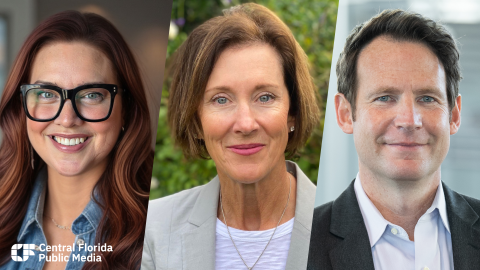 News trustees at Central Florida Public Media. Claire Brady, Ed.D., Dawn Duross, Tom Mould, Ph.D.
