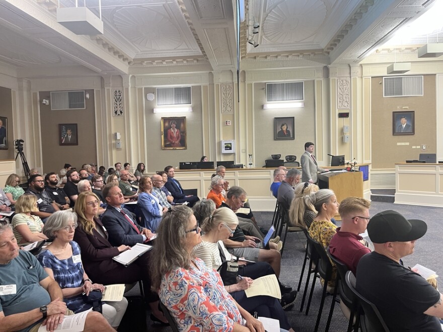 Members of the public spoke at length on data center development before Lexington's Urban County Planning Commission at council chambers July 30, 2026.