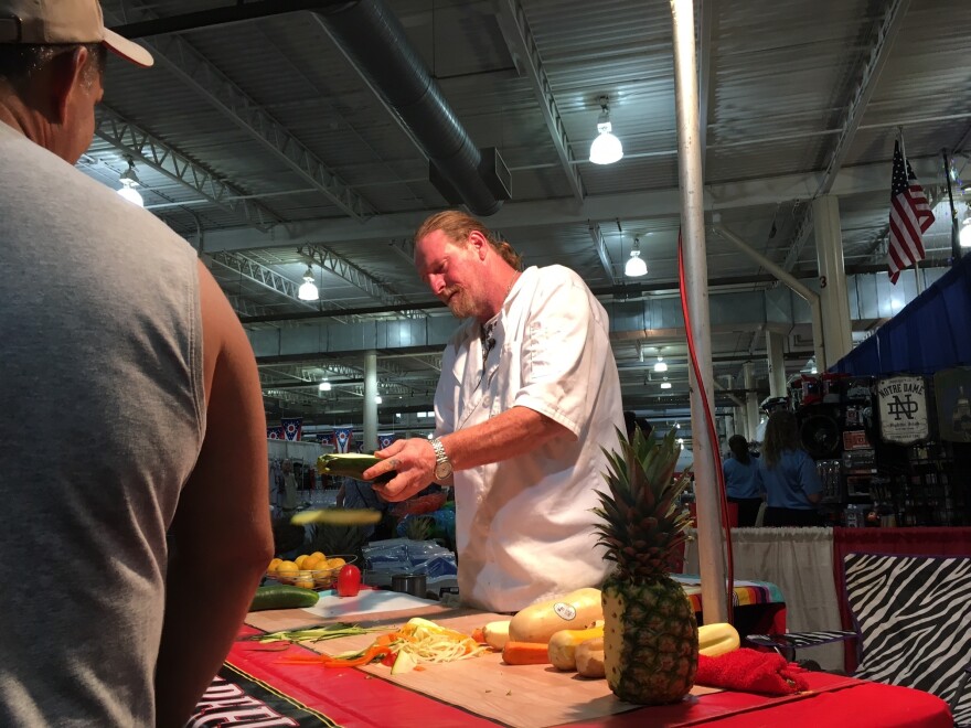 Tommy Harris demonstrates the OMG Peeler.